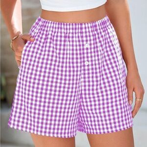 PRETTYGARDEN Womens Shorts Summer Gingham Pajamas (2 pairs)